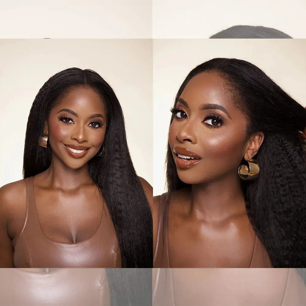 Feather Kinky Straight Crochet - Human Hair Wigs review and price