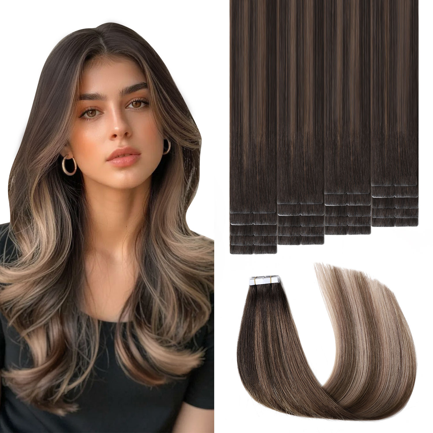 Sweetmet Invisible Tape Hair E - Invisible Tape In Extensions Real Hair review and price