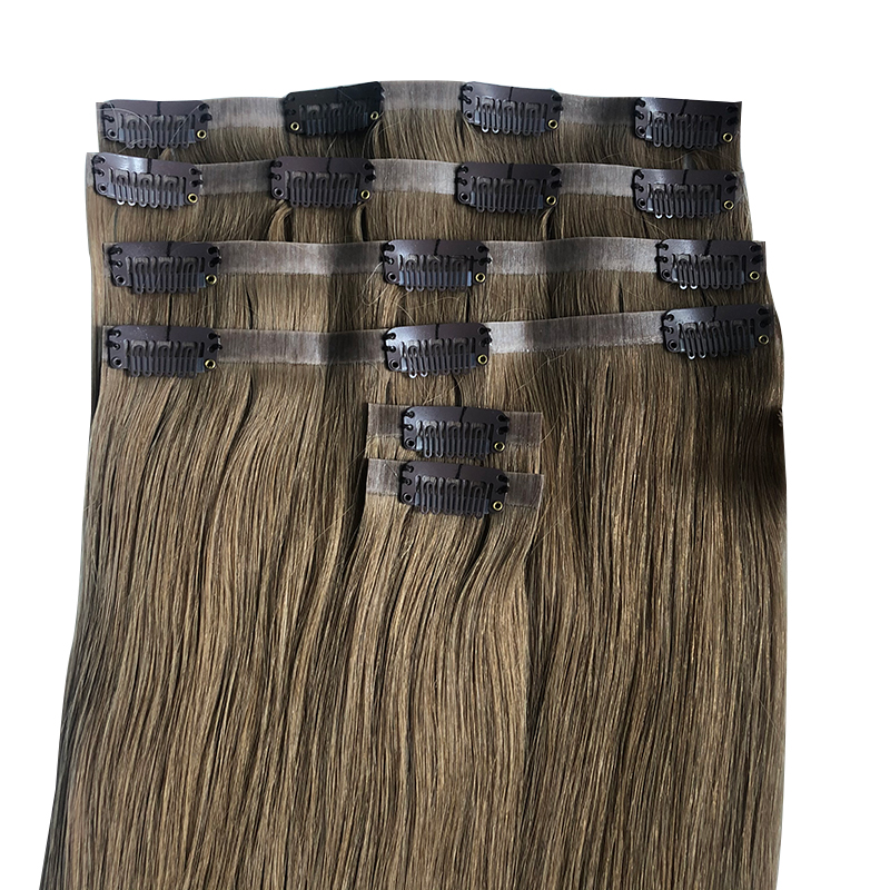 Straight Invisible PU Clip In  - Seamless Clip In Hair Extensions Human Hair review and price