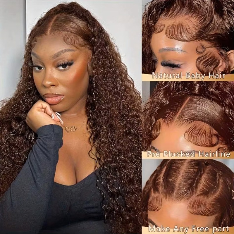 Chocolate Brown Colored 220% D - Human Hair Wigs review and price