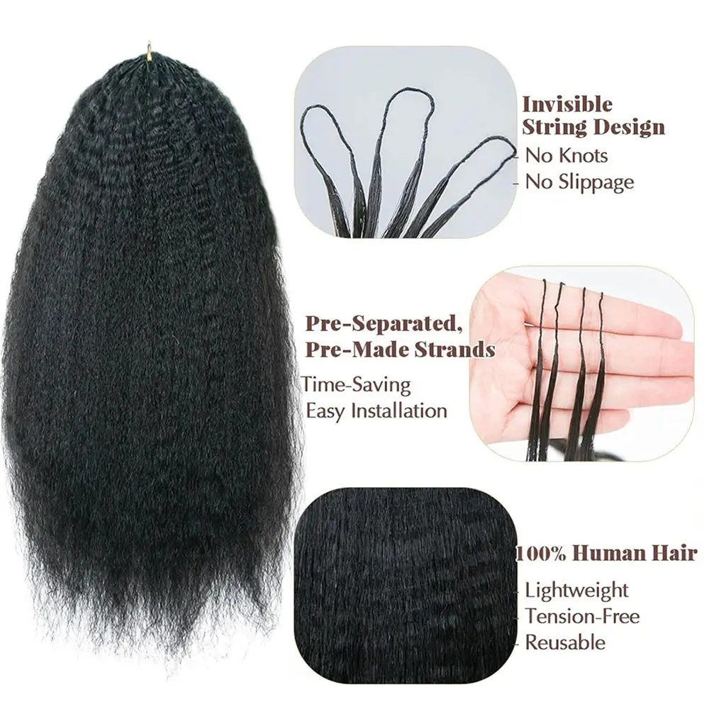 Knotless Kinky Straight Feathe - Human Hair Wigs review and price