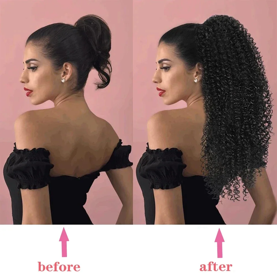 Afro Puff Curly Pony Tail Hair - Drawstring Afro Curly Puff Ponytail review and price