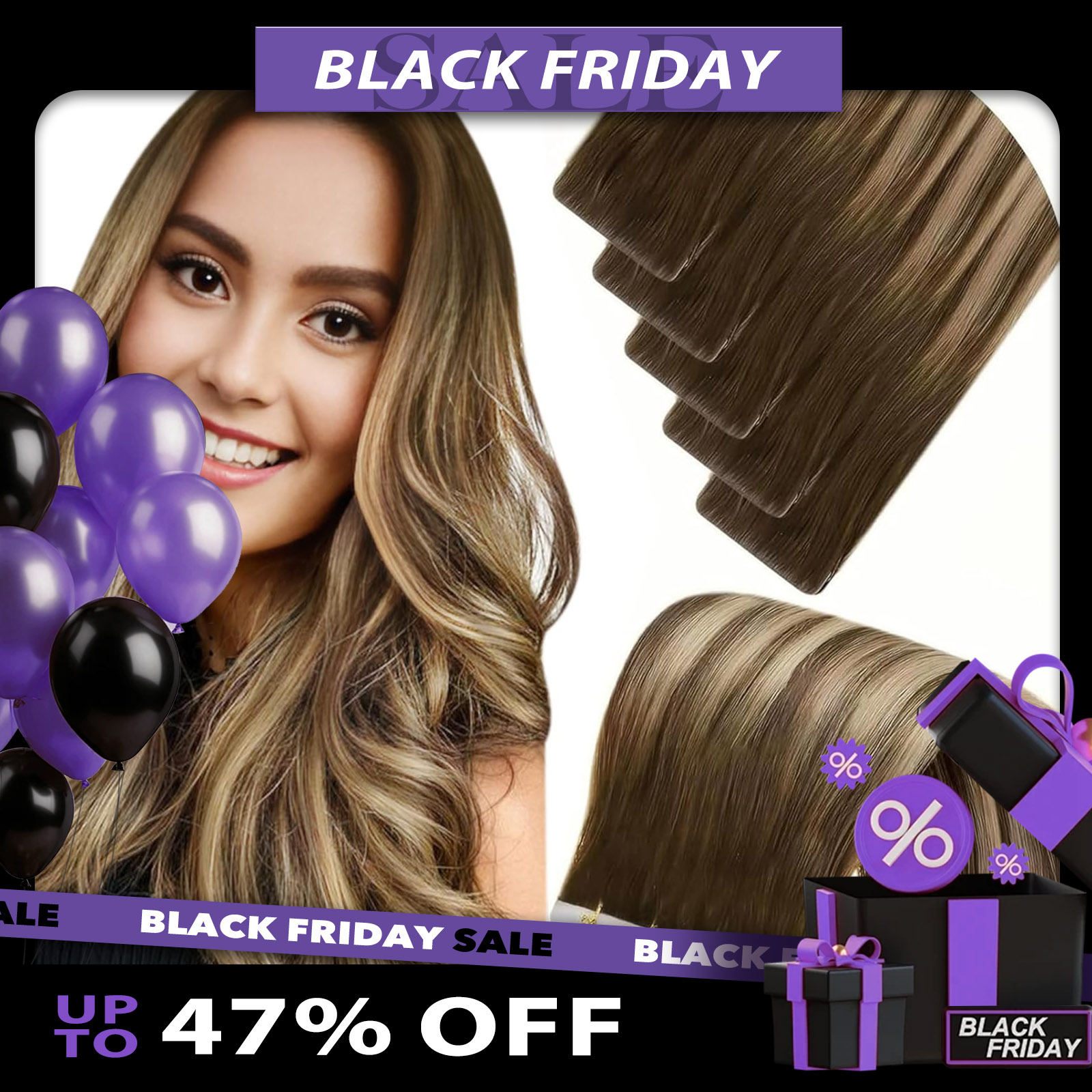 LaaVoo Invisible Injection Tap - Invisible Tape In Extensions Real Hair review and price