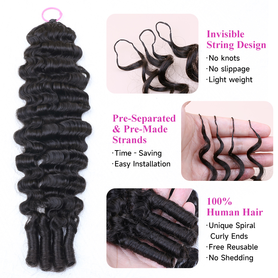 100% Human Hair Feather Croche - Hair Bundles review and price